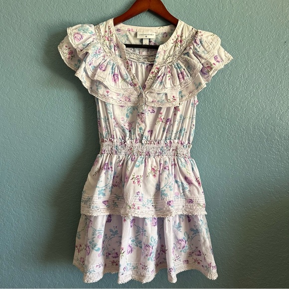 LoveShackFancy Dresses & Skirts - LoveShackFancy for Target Smocked Waist Floral Mini Dress Cottagecore Small